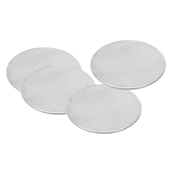 60mm Steel Disc, 4Pcs Metal Stamping Blanks Tags Circle Round Metal Plate Strike for Laser Engraving Stamping