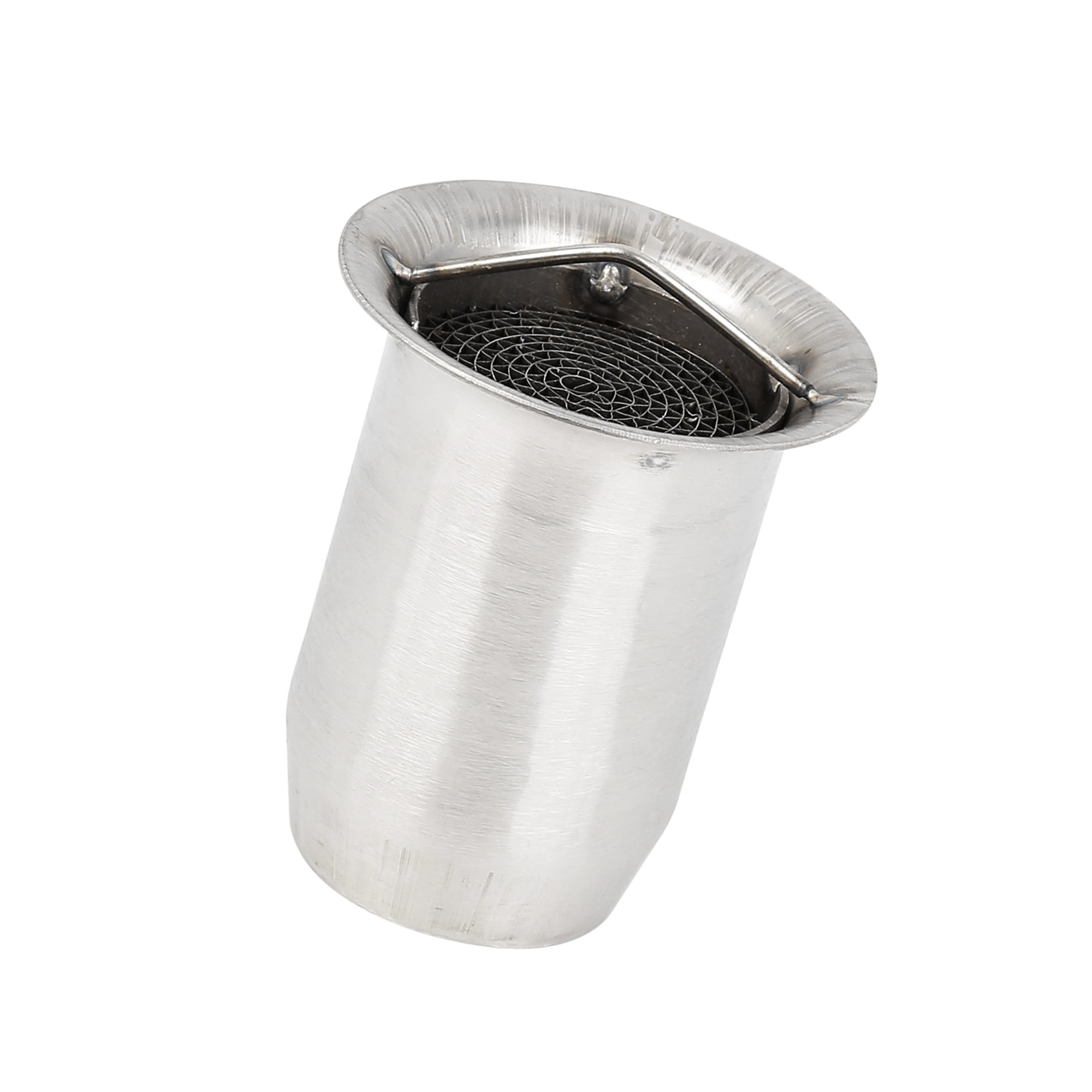60mm Universal Exhaust Pipe Baffle Muffler for Motorcycle Silver Tone