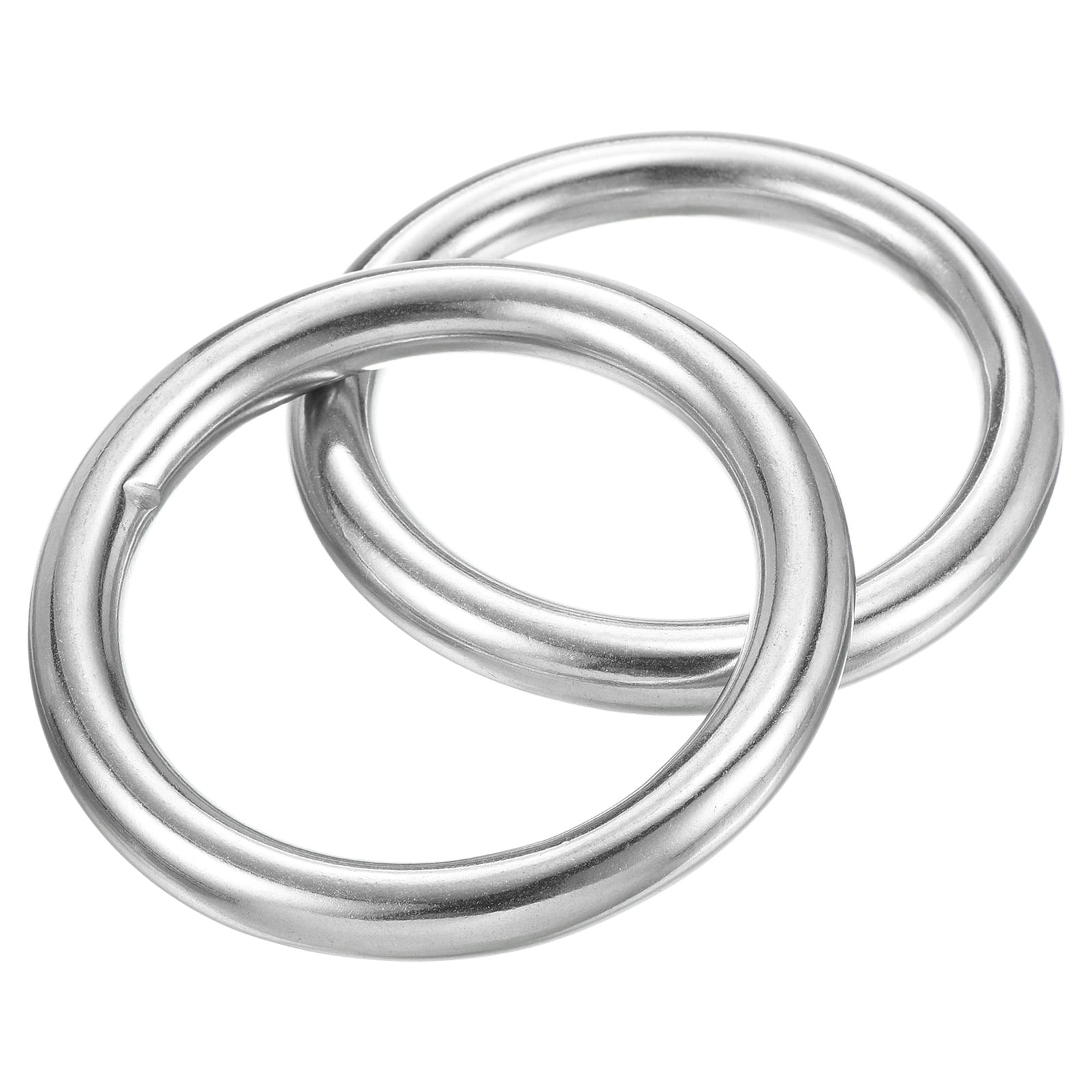 100mmx125mm Dia 304 Stainless Steel O Ring Seamless Welded O-Ring for DIY 2  Pack 