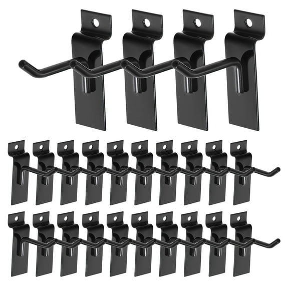 60packs Slat Wall Hooks 2" Length Pegboard Panel Hanging Hook, Black