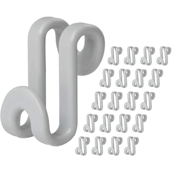 60pc Connector Hooks Hanger , Grey Mini Cascading Hangers Extenders for Velvet Hangers Coat Clothes Garment, Heavy Duty Hangers Hooks Space Saving