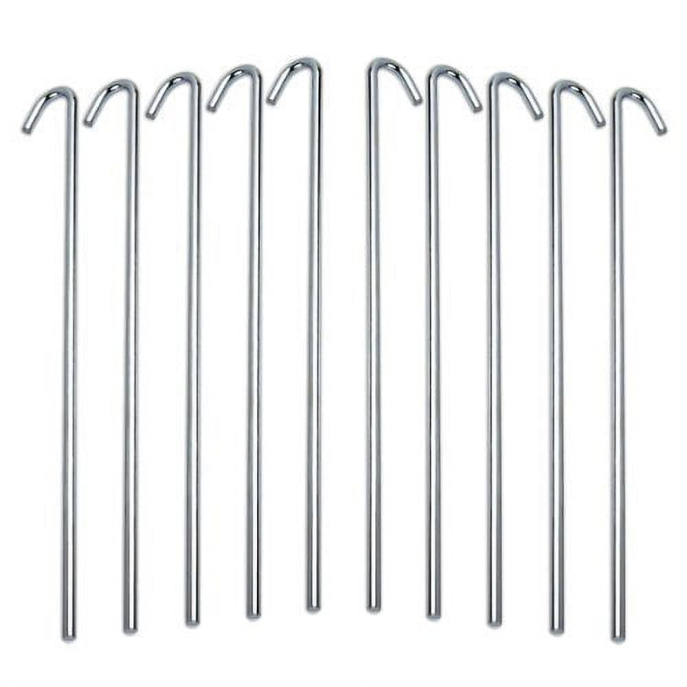 60pc Galvanized Steel Tent Pegs - Garden Stakes -Heavy Duty - Rust Free
