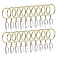 thumbnail image 1 of 60pcs 1.2-Inch Metal Curtain Hook Rings Gold Curtain Rings with Pin-on Hooks, 1 of 4