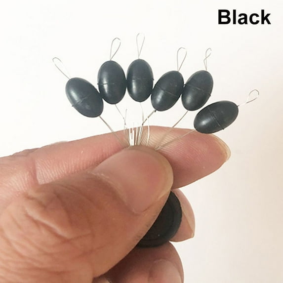 60pcs(10 Groups) Vislijn 6-20# Carp Resistance Good Quality Catfish Flotador Luminous Space Beans Fishing Accessories Line Stopper Black Rubber Float BLACK 12-16#