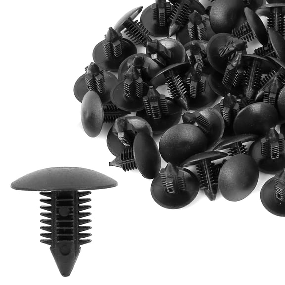60pcs 10mm Car Plastic Rivets Interior Weatherstrip Clips Black