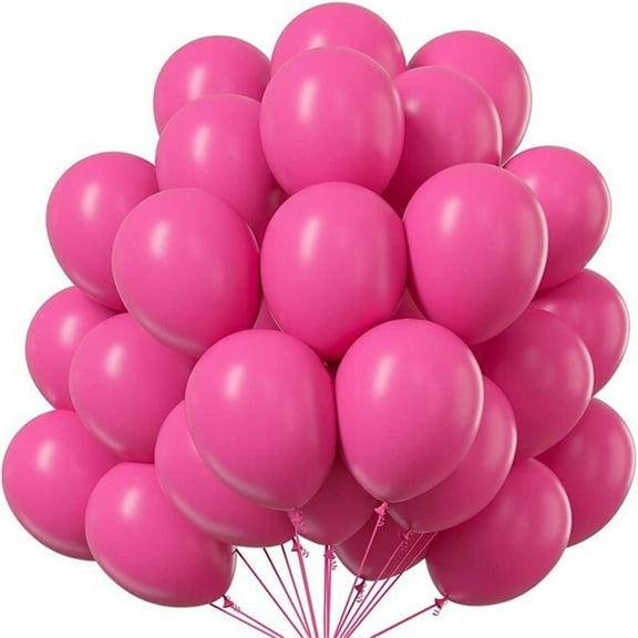 60pcs 12inch hot pink latex balloons Wedding Children's Birthday Party Easter Graduation Party Decorated baby shower latex balloons
