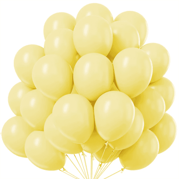 60pcs 12inch pastel yellow latex balloons Wedding Children's Birthday Party Easter Graduation Party Decorated baby shower latex balloons