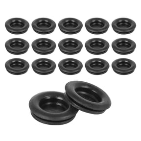 60pcs 14mm Rubber Grommet Single Side O Ring Electric Cable Protector Black for Car