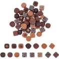 thumbnail image 1 of 60pcs 15 Styles Simulation Chocolate Resin Cabochons Artificial Chocolate Miniature Flatback Chocolate Resin Sets Mini Imitation Food Resin Miniature for Dollhouse Mini Kitchen Decorations, 1 of 9