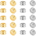 thumbnail image 1 of 60pcs 2 Colors 8mm 304 Stainless Steel Groove Column Beads European Beads Loose Spacer Beads Large Hole Beads Metal Slider Beads, 1 of 6