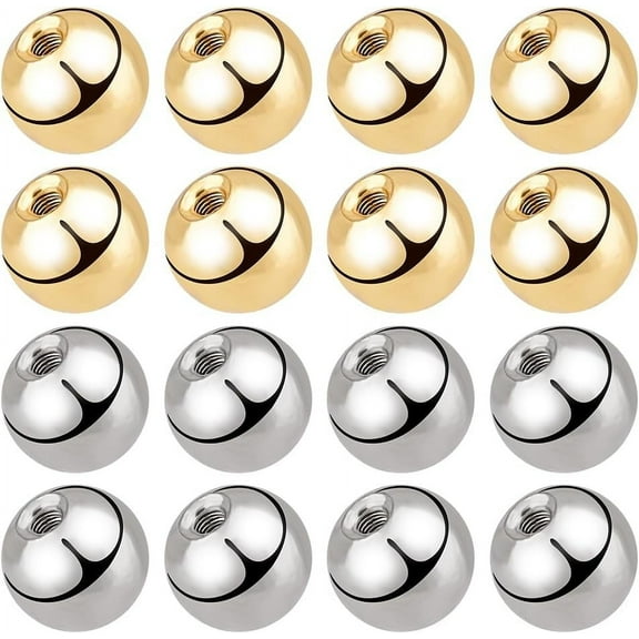 60pcs 2 colors Stainless Steel Ear Nuts Round Golden & Stainless Steel color 4x4mm Hole: 1mm 30pcs/color