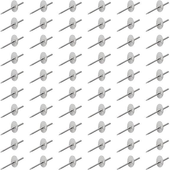 60pcs 20lbs Silver Metal Picture Hanging Kit - Nail Down Fasteners for Drywall, Concrete, Brick