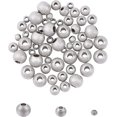 thumbnail image 1 of 60pcs 3 Sizes Textured Round Beads Stainless Steel Loose Beads Metal Beads 2-3mm Hole Spacer Beads Finding for DIY Bracelet Necklace Jewelry Making, 1 of 7