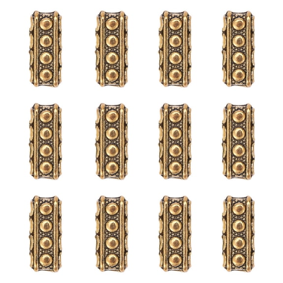 60pcs 4-Hole Rectangle Spacer Bar Tibetan Alloy Golden Jewelry Spacers