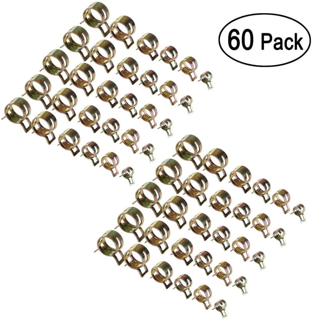 60pcs 7mm, 10mm, 11mm, 14mm, 16mm, 17mm Spring Clips Fuel Hose Line ...