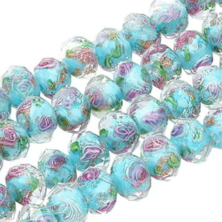 1300 Pieces Crystal Beads for Jewelry Making Crackle Glass Beads Faceted  Crystal Glass Beads Bicone Crystal Beads Loose Beads Sparkly Beads for