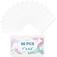 60pcs A6 Binder Pockets 6 Holes Zipper Folders Clear PVC Card Loose ...