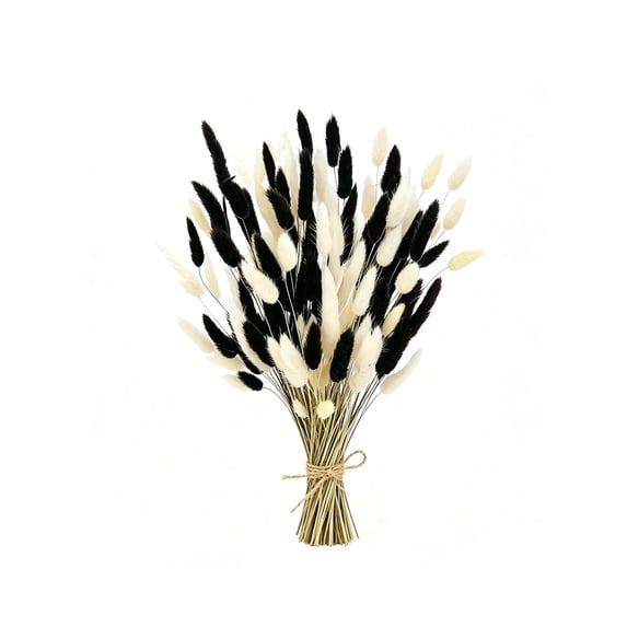 60pcs Artificial Bunny Tail Pampas Grass Dried Flowers Boho Flowers Wedding Decor Dry Flowers for Vase Decoration