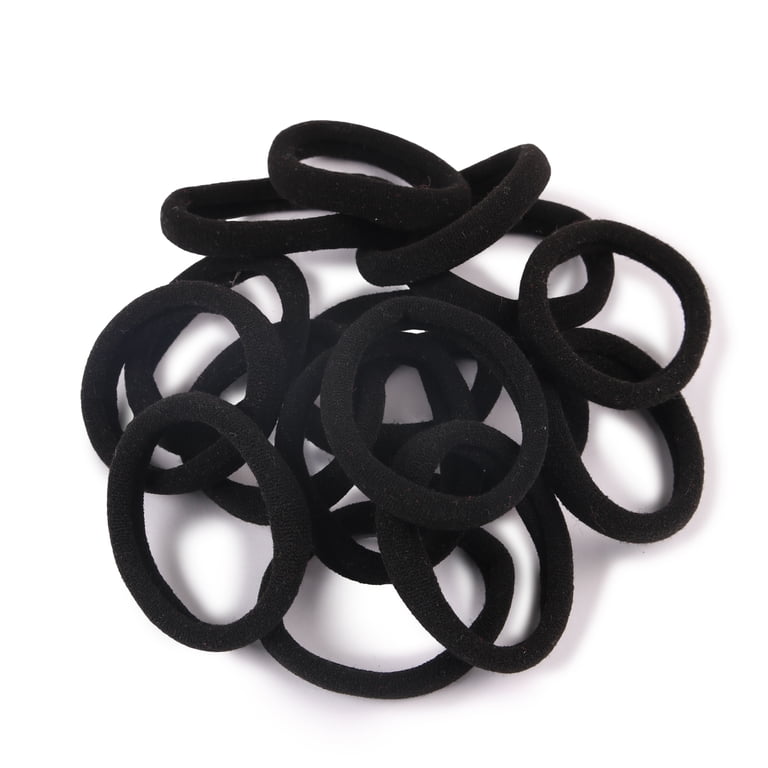 60pcs Black Nylon Elastic Mini Hair Ties Bands, No Crease  display picture 3