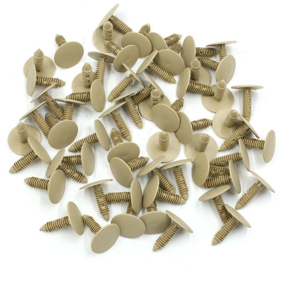 60pcs Brown Car Plastic Rivet Fasteners Bumper Fender Panel Clips