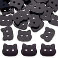 thumbnail image 1 of 60pcs Cat Head Buttons Black Cat Shape Acrylic Buttons 2 Holes Small Sewing Replacement Button Flatback Decorative Craft Button for Sewing Decorations DIY Clothing Crafting 11x14x3mm DIY, 1 of 6