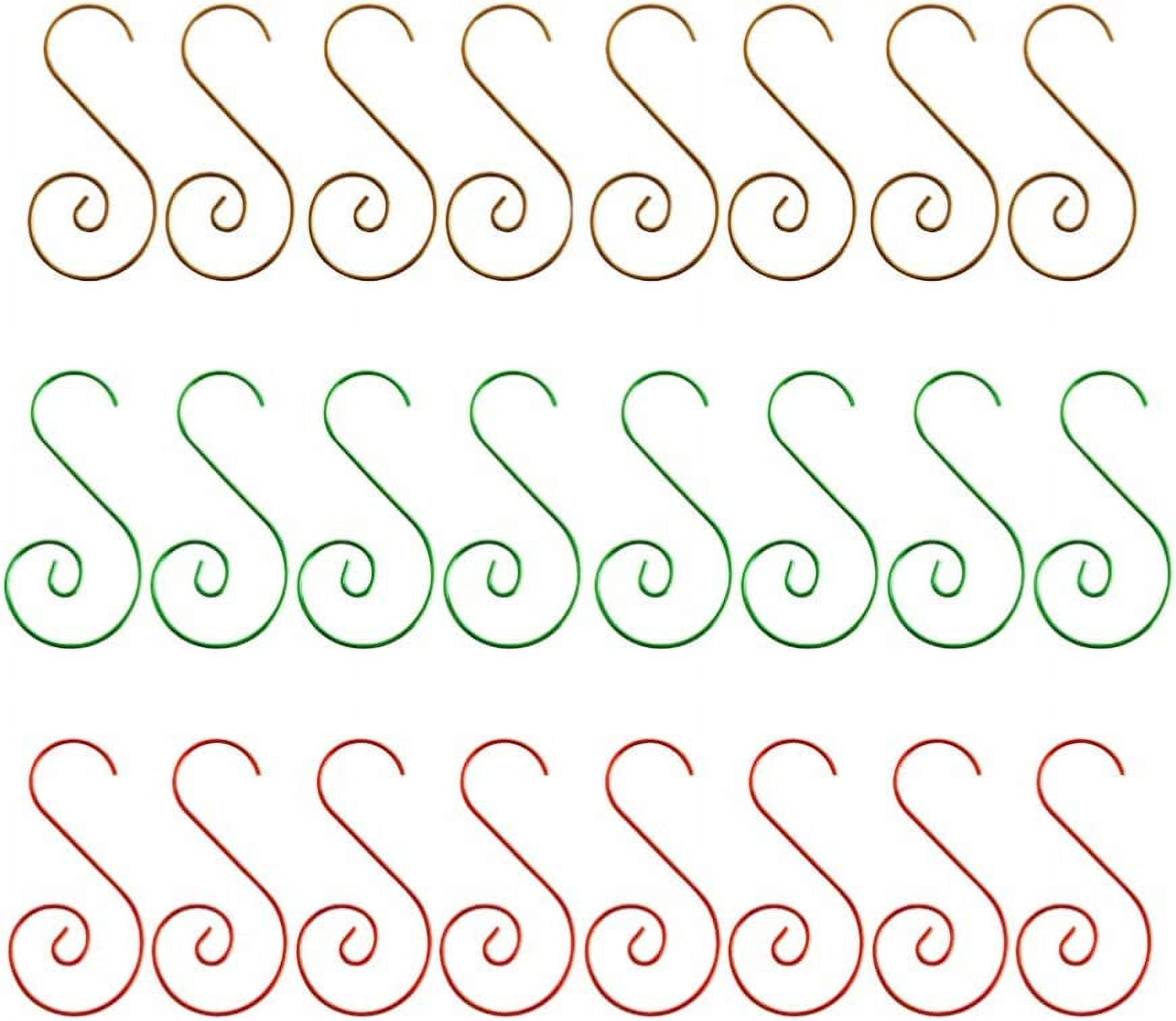 60pcs Christmas Tree Ornament Hooks Xmas Metal S Shaped Hook Hangers