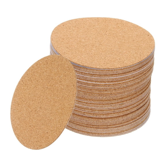 60pcs Cork Coasters for Drink, 3.5 Inch Round Drink Coaster Absorbent Coffee Coaster