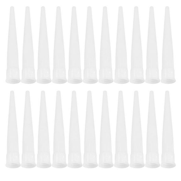 BRIGHTFUFU Sealant Tube Nozzle White 60Pcs 3.93X0.67X0.67In