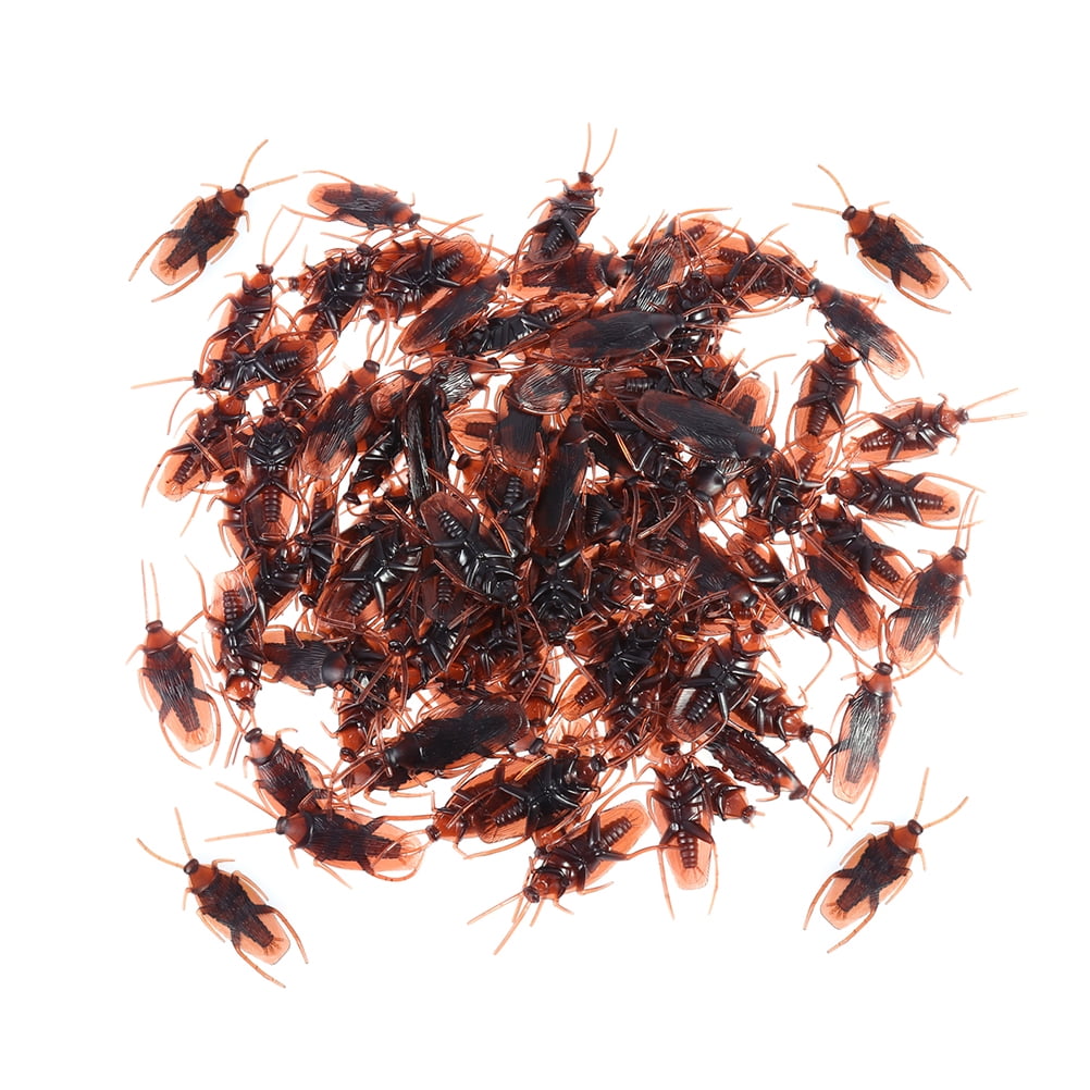 60pcs Fake Roach Simulation Cockroaches Prank Novelty Plastic Cockroach ...