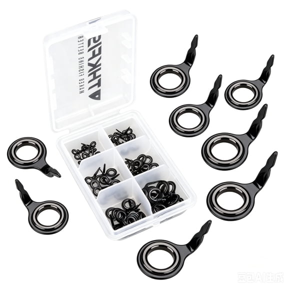 60pcs Fishing Rod Guides Fishing Rod Repair Kit Baitcasting/Spinning Rod Guides Ceramics Stainless Steel Carbon Guide Repair