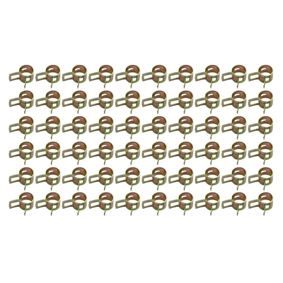 60pcs Fuel Line Hose Spring Clip Water Pipe Air Tube Clamp for Auto Car 9MM