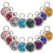 SOAC 60pcs Gemstone Charms DIY Jewelry Charm Pendants for Necklace Bracelet Jewelry Making Mixed Color
