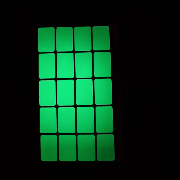 60pcs Glow in the Dark Stickers - UV Glow Decals, Reusable Night for Switches, Exit Signs, Walls, Stairs,,, Motorcycles - Green Glow-in-the-Dark Safety T