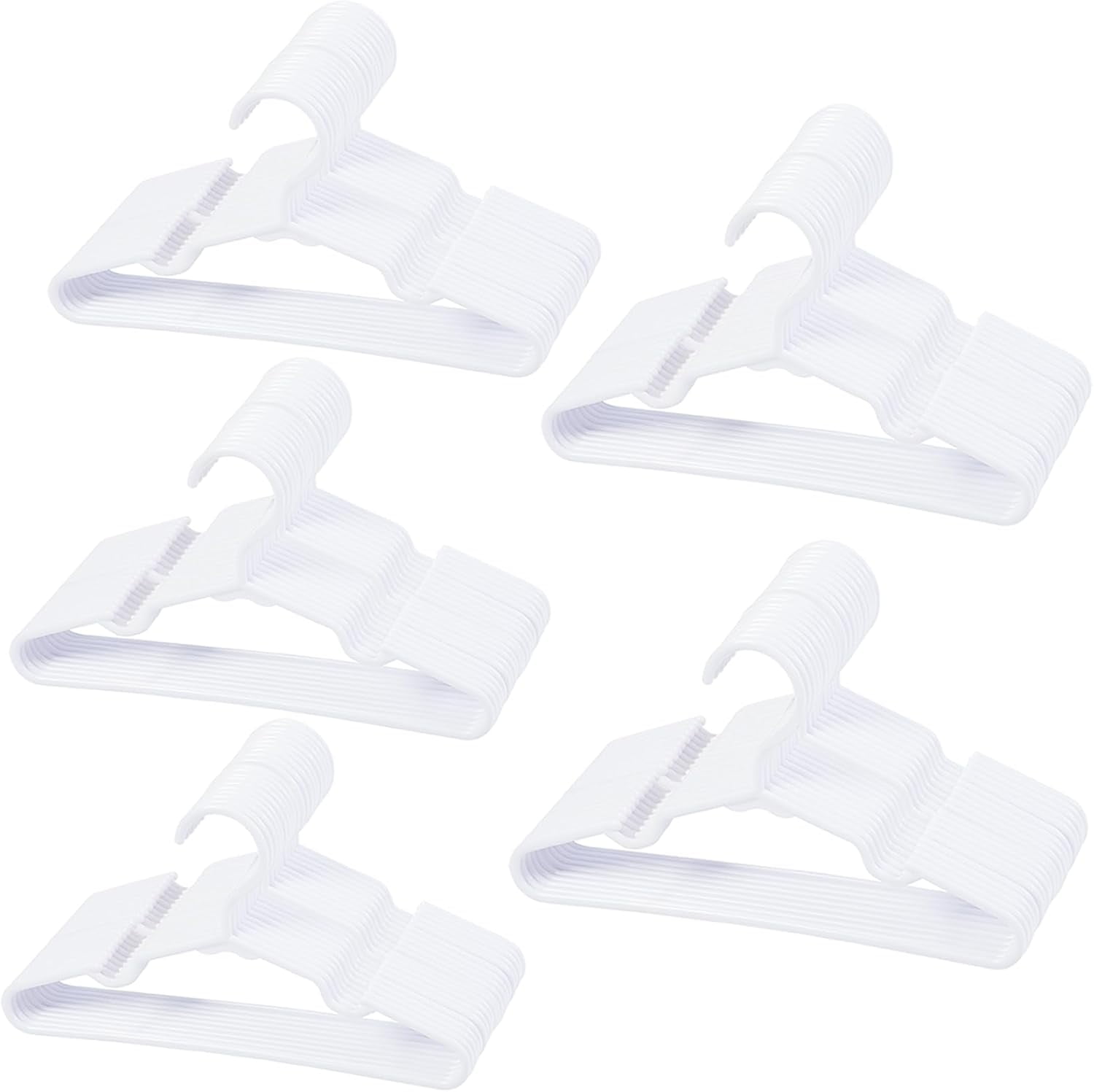 60pcs Grey Baby Nursery Closet Hangers,Non-Slip Laundry Infant Pant Hanger for Newborn Clothes,Stackable Hangers,Save Space Ultra-Thin Child Coat Hanger for Girl Boy Toddler Kids