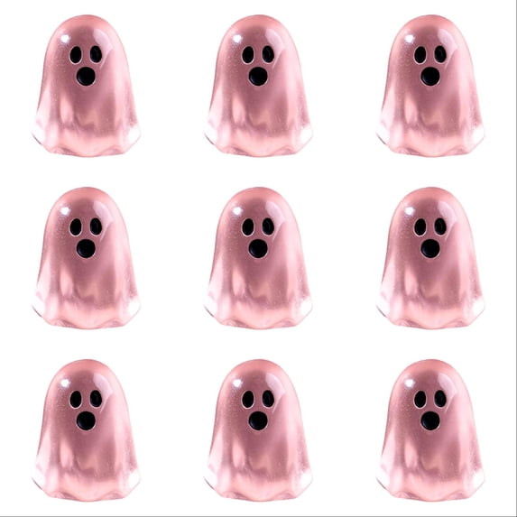 60pcs Halloween Mini Ghosts Figures Luminous Small Little Resin Ghost Figurines to Hide Glow in The Dark Tiny Statue for Halloween Party Favors Dollhouse Decorations Toys