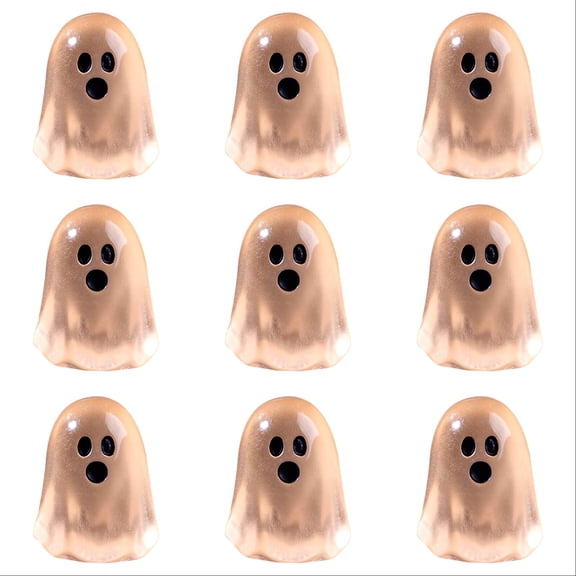 60pcs Halloween Mini Ghosts Figures Luminous Small Little Resin Ghost Figurines to Hide Glow in The Dark Tiny Statue for Halloween Party Favors Dollhouse Decorations Toys