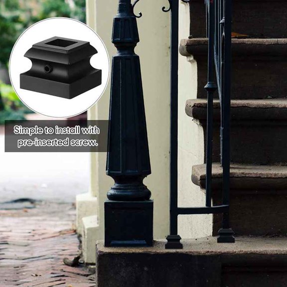 60pcs Iron Baluster Shoes Stair Flat Shoe for 1/2 Inch Square Scroll Basket Twist Knuckle Staircase Balusters