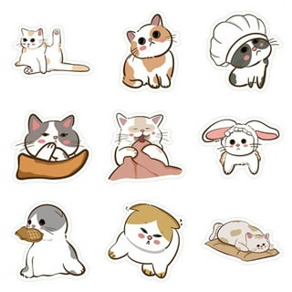 Cute Kawaii Cats Cat Pattern Graphic (4) Sticker for Sale by CorbinynElias
