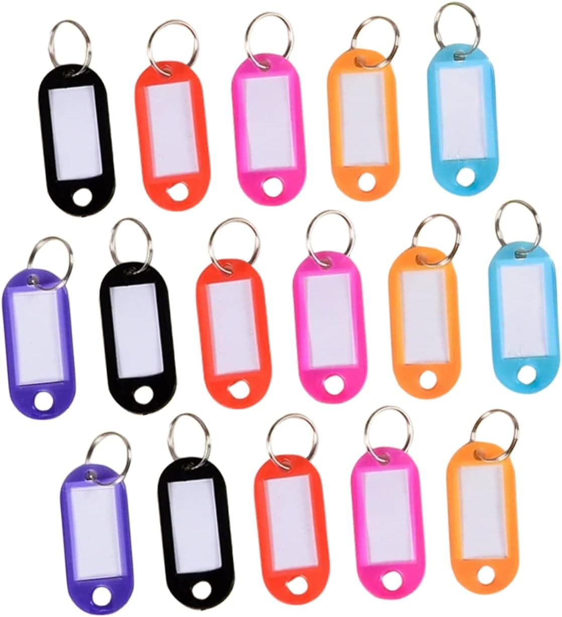 60pcs Key Tag Colored Labels Car Tag Key Label Hotel Key Tags Plastic