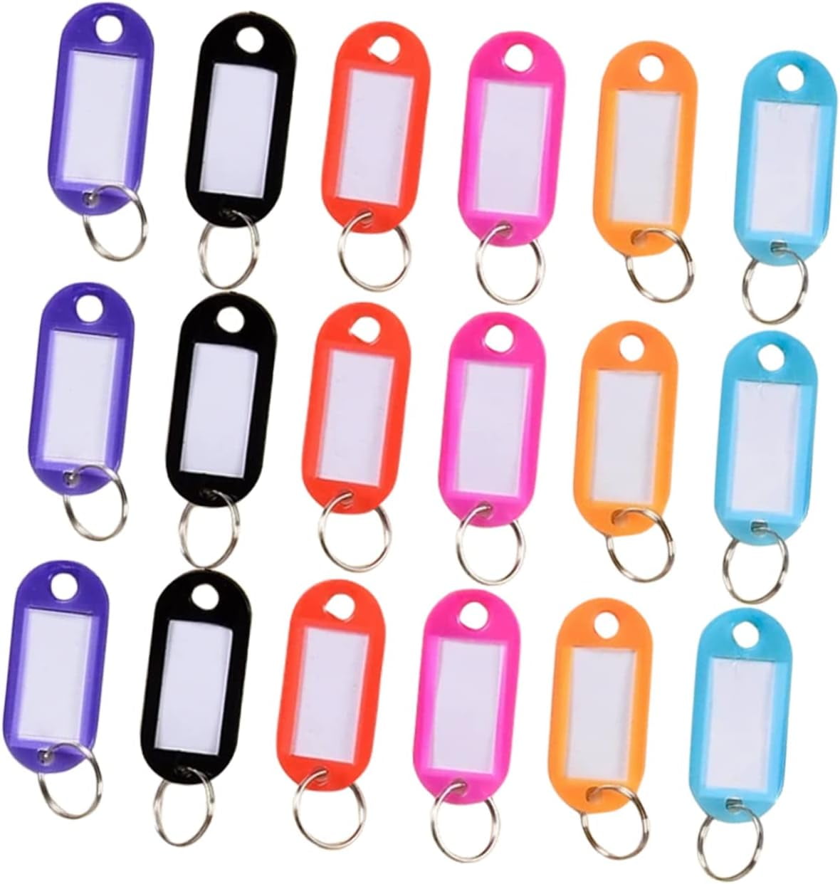 60pcs Key Tag Colored Tabs Blank Keychain Car Keys Key TagWindow Key