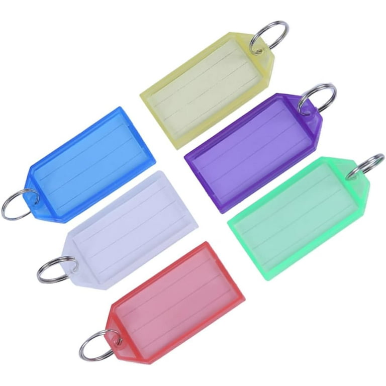 60pcs Keychains in Bulk Metal Tags Colored Tabs Key Tags with Labels  Keyring Key Id Tags Metal Small Gift Key Chain Belt Ring Heavy Duty  Keychain