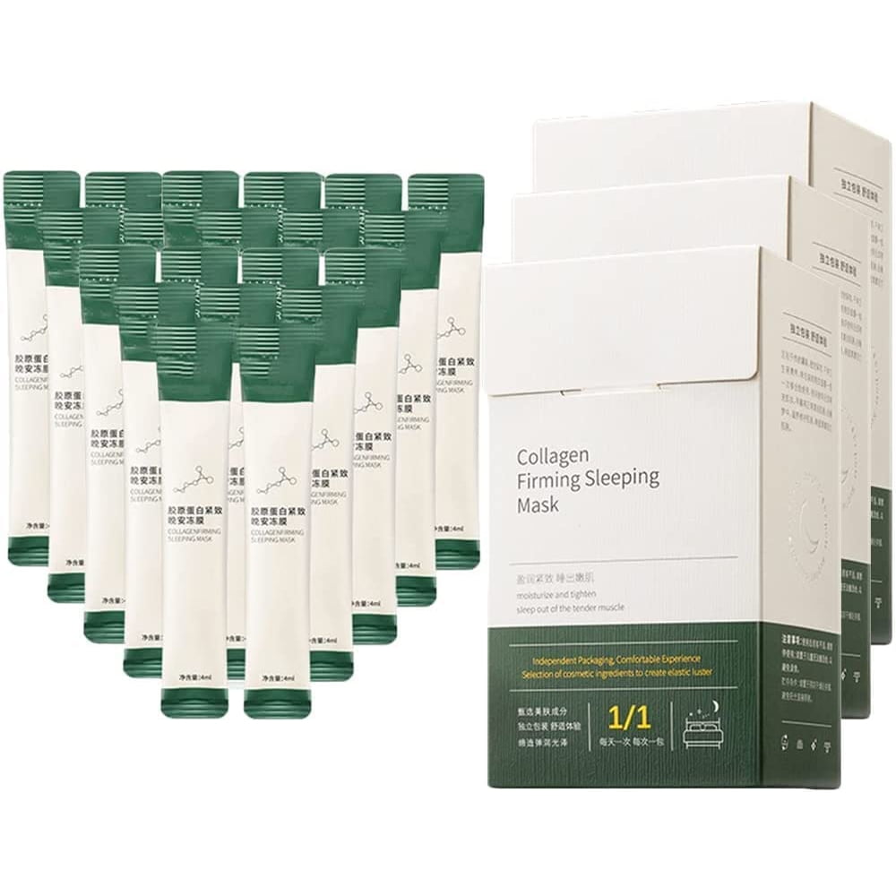 60pcs Korean Collagen Firming Mask,WashFree Collagen Firming Sleeping