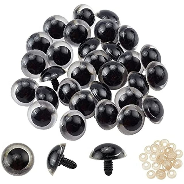 60pcs Large Safety Eyes 24mm Stuffed Animal Eyes 30pcs Plastic Crafts