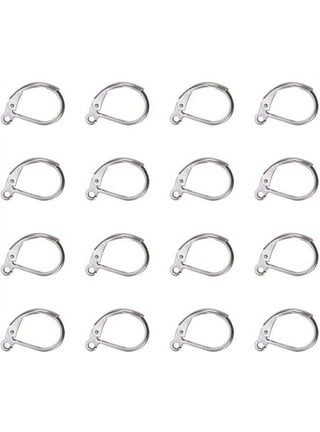 TOAOB 16pcs 925 Sterling Silver Leverback Earring Hooks Hypoallergenic Interchangeable Dangle Ear Wire 10x16mm Leverback Earring Findings for Jewelry