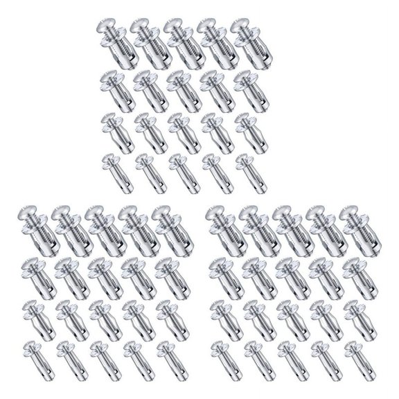 60pcs M 4 M5 M6 M8 Jack Nuts, Carbon Steel Expansion Screw Nut Fasteners for Securing Plate Frame Container Tag