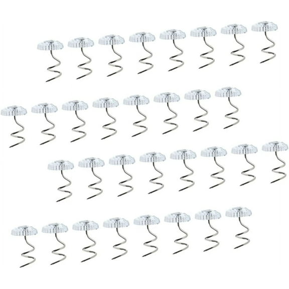 60pcs Metal Clamps with Pin Twisting Bedskirts Car Cover Headliner Heads Clear Upholstery Holds Fixing Tacks Bed Corner Materials and Skirt Screw Slip Sofa Furniture