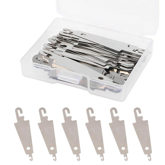 60pcs Metal Needle Threaders Embroidery for Threading Tools for Large Eye Hand DIY Sewing with Clear Box