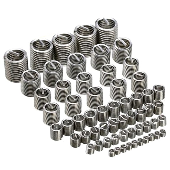 60pcs Metric Coarse Pitches Steel Thread Inserts Corrosion Resistant Inserts for Automotive Machinery & Appliance Repair