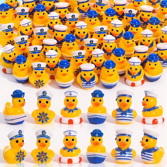60pcs Mini Resin Sailor Figurines for Cruise Ship Hiding, 4 Styles, Nautical Party Favors Decoration