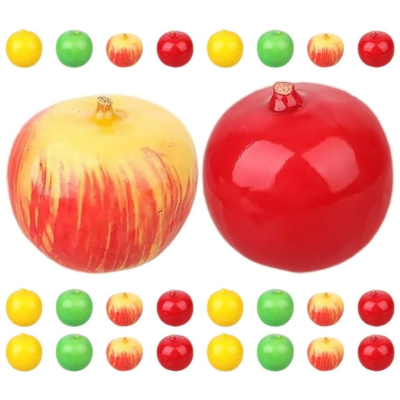 FELTECHELECTR Simulation Foam Apples Assorted Color 60Pcs 0.8x0.7x0.7in